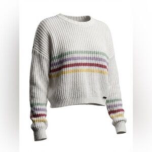 Hollister Women's White Knit Sweater Size Small P2P 26”